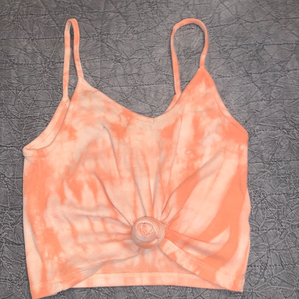 orange tie die pacsun tank